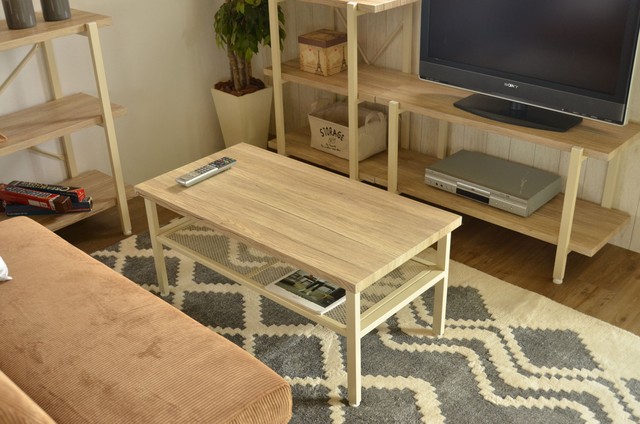 Vintage Center Table 90 WH / ヴィンテージスタイル ヴィンテージ加工 センターテーブル / ホワイト