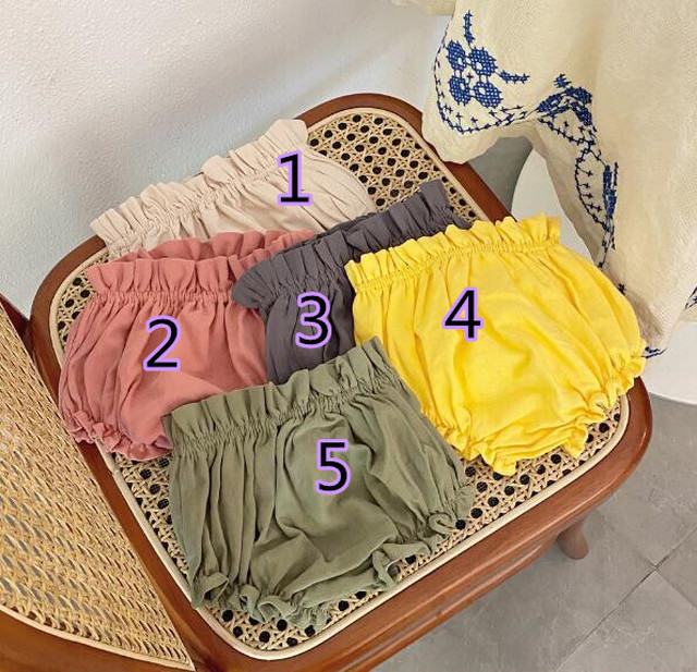 ５色ラインナップ ベビーバルーンパンツ 格安 人気新品 子供服 短パン ショートパンツ 男女兼用 可愛い ベビー服 5色66 こどもふくririmi