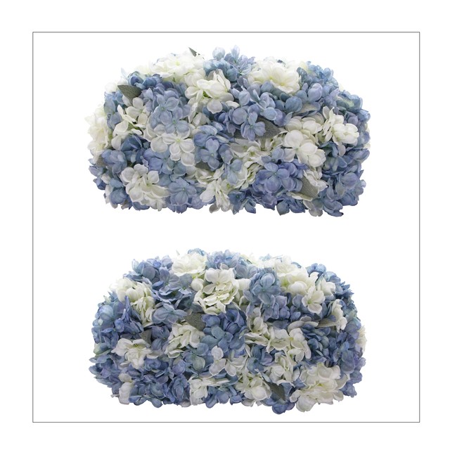 ブルー紫陽花の高砂装花 約w40 ２個セット メインテーブル ウェルカムスペースに最適 ｈono Flower お花とプチギフトのshop