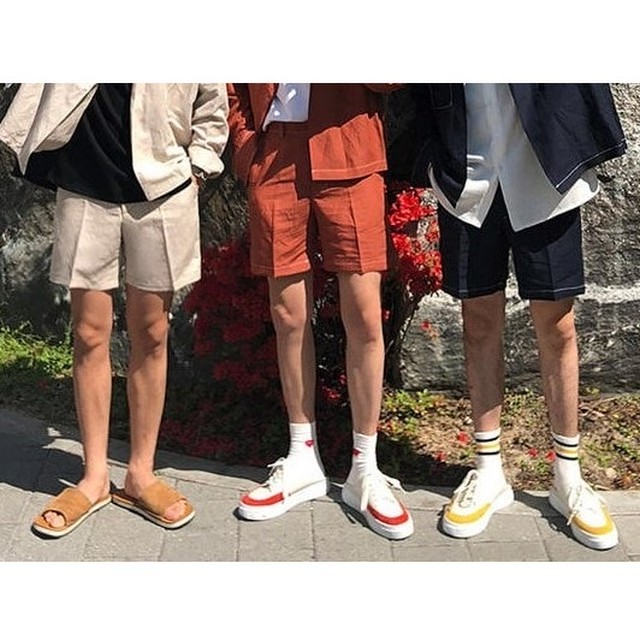 カラーデニム ショートパンツ ハーフパンツ レトロ アウトドア