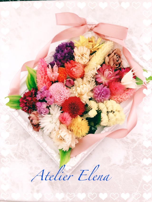 プリザーブドフラワー ドライフラワーフレームアート ハーバリウムとグルーデコ通販ショップ アトリエエレナ