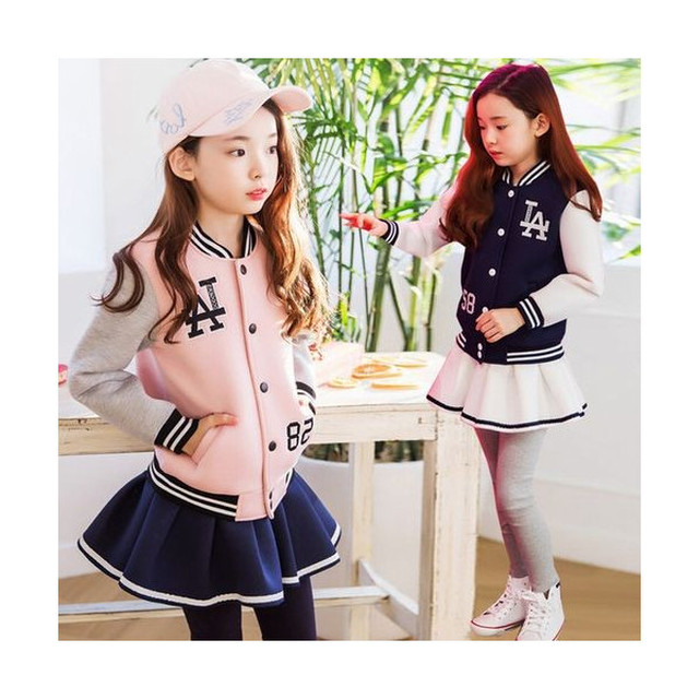 韓国子供服 女の子 スタジャン スカート付きレギンス セットアップ キッズ ウェア かわいい オシャレ Cocoarum