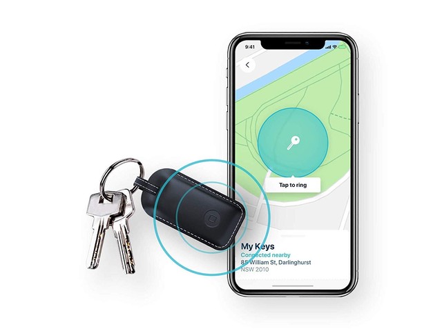 Safedome スマートキーロケーター Bluetoothトラッカー付き プレミアムレザーフォブ 紛失した車や家の鍵や電話を見つける 防水キーチェーン トラッキングデバイス 無料コンパニオンアプリ Yumeharju