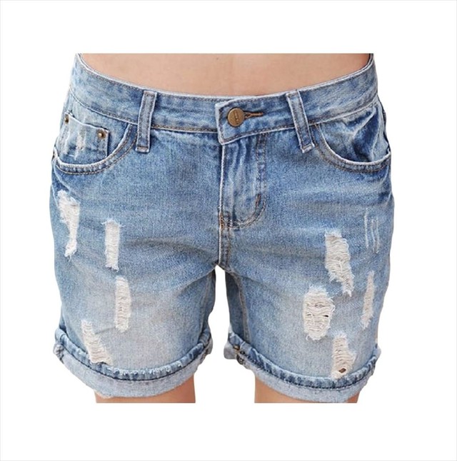 ナナコレクション Nana Collection 15 夏 美脚 脚長 スリム 大きいサイズ デニム ジーンズ 短パン ホットパンツ ショーパン カジュアル 女性 レディース ショートパンツ ブルー 29inch Nanacollect