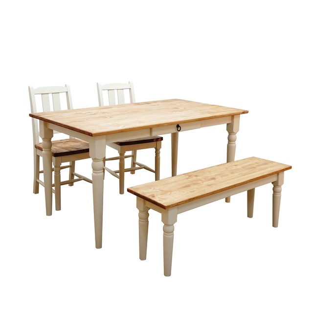 フレンチカントリー家具 ダイニングセット 白 4点セット 手作り フレンチカントリー雑貨 フレンチカントリー家具 フレンチカントリー通販 シャビーシック フレンチカントリー雑貨 家具の通販サイト Coco La