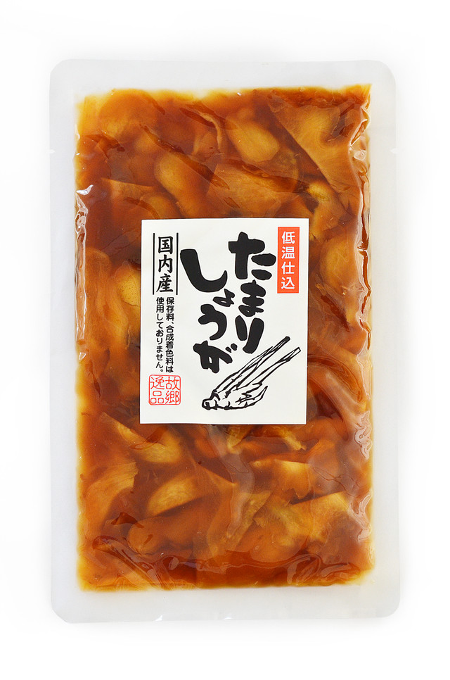 国産たまりしょうが!国産の生姜をスライスしたたまり漬けにしました!爽やかな味と香り!
