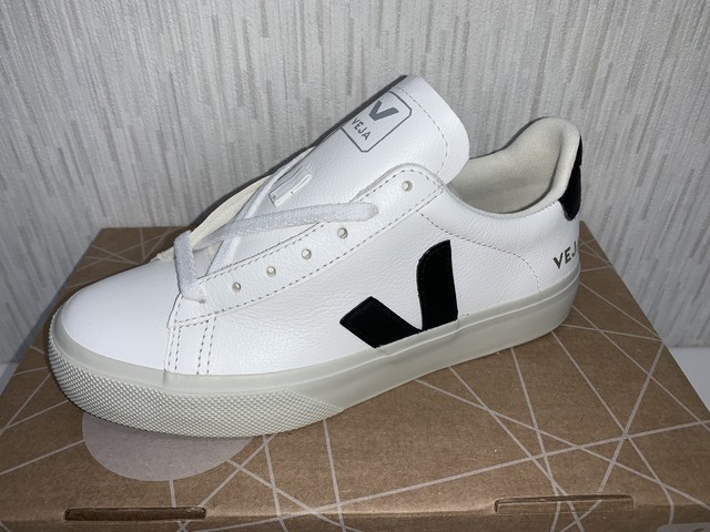 VEJA(A) CAMPO CHROMEFREE LEATHER WHITE BLACK :22cm 20%OFF