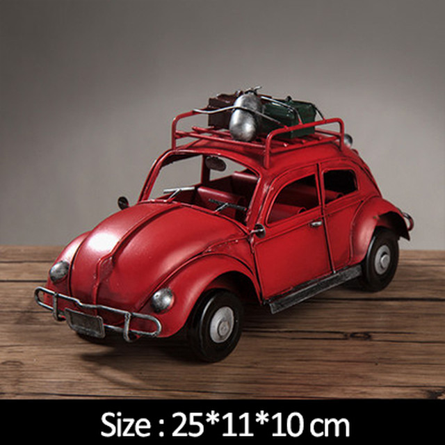 送料無料 特大 メタル ブリキ玩具 Vw ビートル レトロ クラシックカー 赤 レッド インテリア ディスプレイ コレクション 輸入雑貨 おしゃれ Hachinohe Base 1518