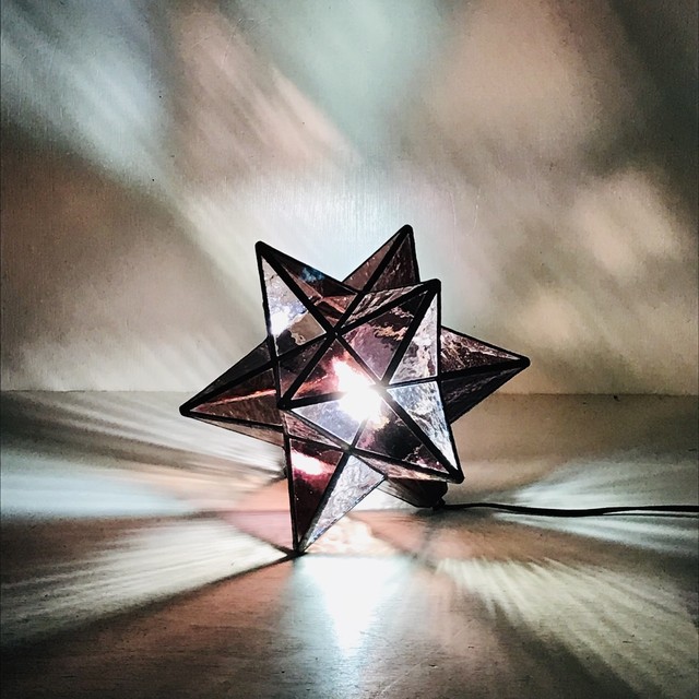 手作り体験 ｌｅｄ電球付き Mini Sunny 星ランプ アトリエｋａｎｏ ステンドグラスワークショップ