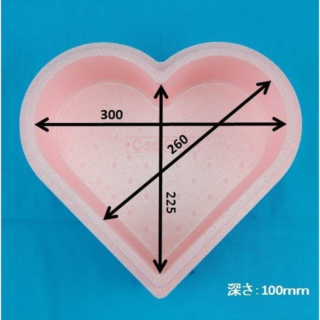 スチロールbox ハート型 クールハート ピンク Pack Mate