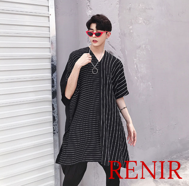 Renir レニール シャツ ブラック 黒 夏 トップス カットソー モード系 新品 Renir レニール メンズファッション レディースファッション