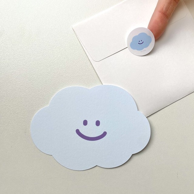 Skyfolio にゅうどうぐも 封筒付きミニメッセージカード Moim