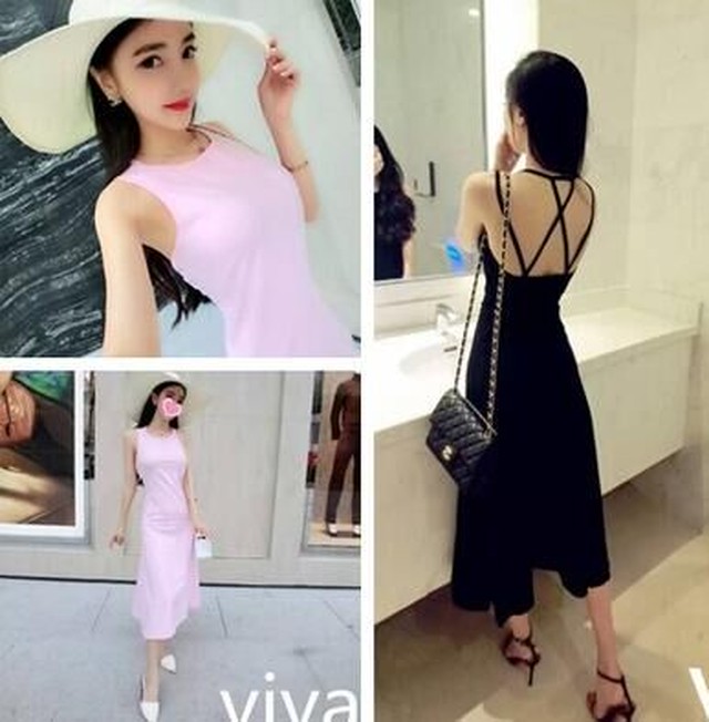 背中見せ セクシーワンピース 春 V 31 698大きいサイズ 膝丈 チュニック レディース 韓国ファッション 直輸入通販 セクシーワンピース クールカジュアル 全品送料無料 Ukky Franky