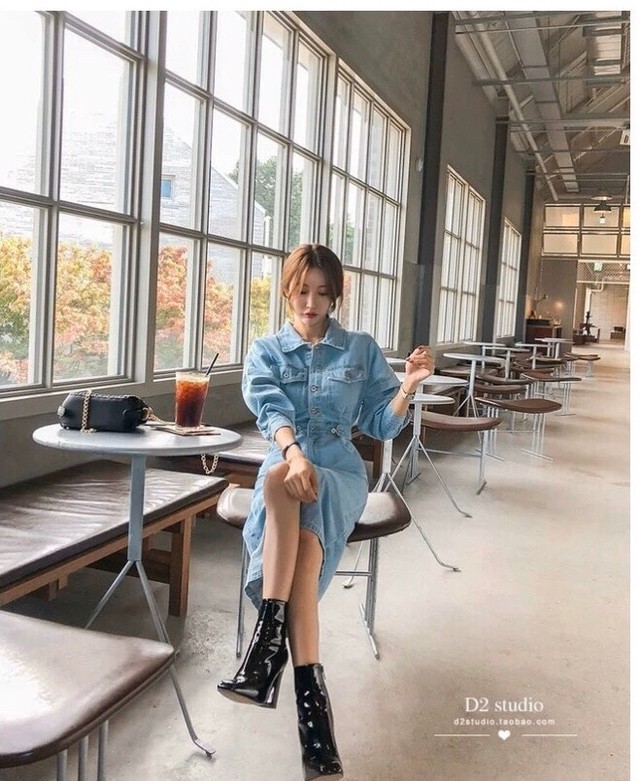 Op6 送料無料 Sexy バックシャン フロントスリット デニムワンピース 長袖ワンピース 半袖ワンピース ウエストマークワンピース 春服 春 ワンピース データ 女子会 記念日 イベント フェス 膝下ワンピース ロングワンピース ロングワンピ ミドル丈ワンピース ミドル丈