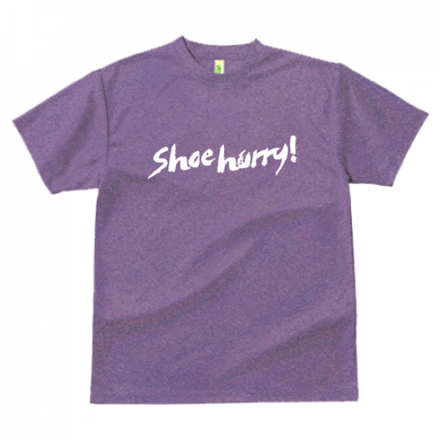 【パープル/ホワイト】SHOEHURRY! ドライTシャツ