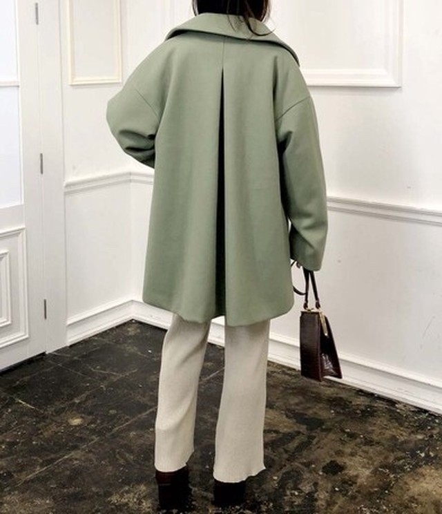 フェイクウールミドル丈コート Wardrobeoita