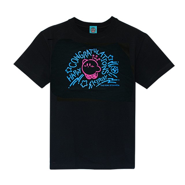 星のカービィ Congratulations Tシャツ (ブラック) / THE KING OF GAMES