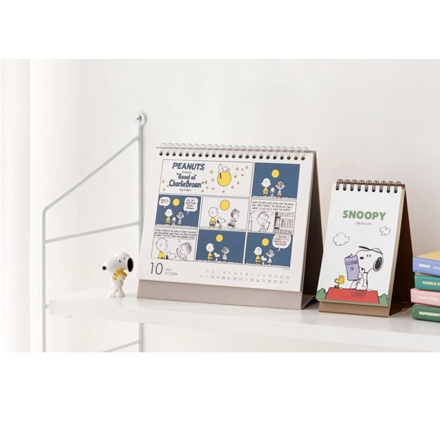 即納 Peanuts 21 卓上カレンダー Iro Select