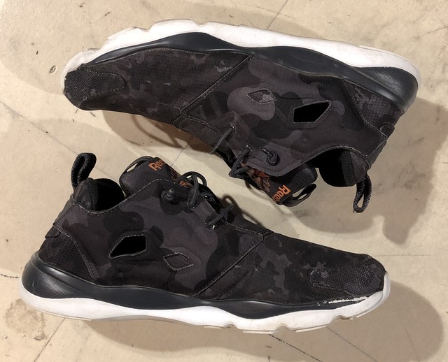 Reebok Furylite Ccリーボック フューリーライト ブラック グレー カモ柄 Us8 5 26 5cm メンズ スニーカー 陽気な古着屋frank