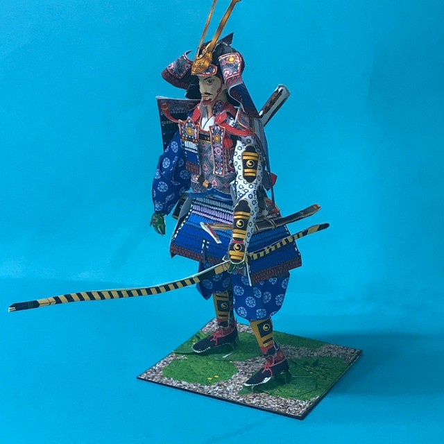 鎌倉武士 大鎧 Sサイズ 1 10スケール 青糸裾濃威 北条義時モデル Kamakura History Studio