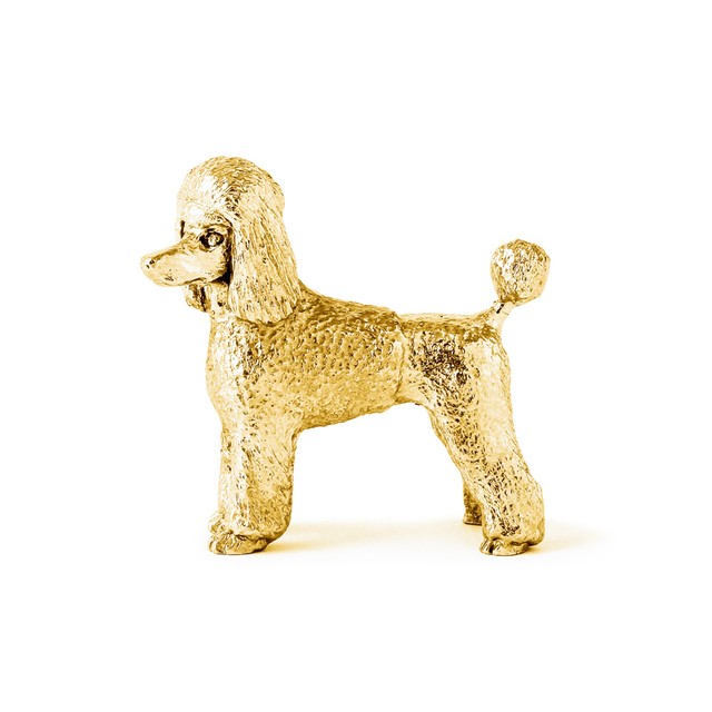 プードル ライオンカット 22ct ゴールドプレート イギリス製 アート ドッグ フィギュア コレクション Dog Arts Japan Base店