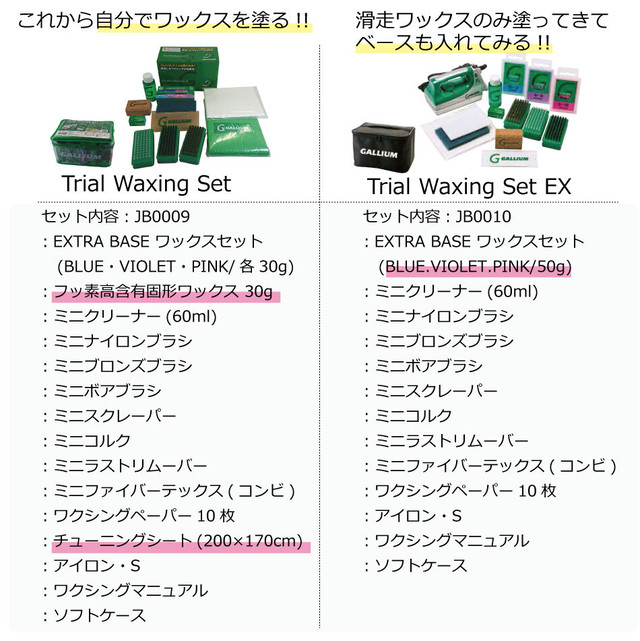 ガリウム トライアルワクシングセット ソフトケース Jb0009 Gallium Trial Waxing 正規品 ワックスセット スタートセット Extreme