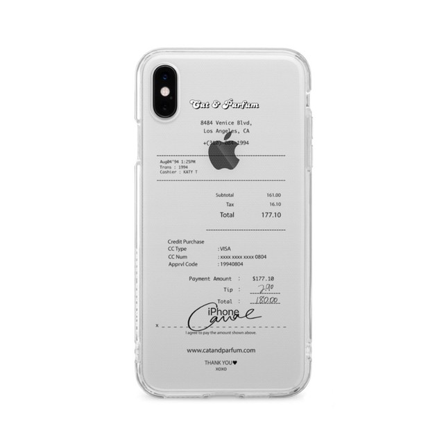 Cat & Parfum Shop Credit Receipt iPhone Case