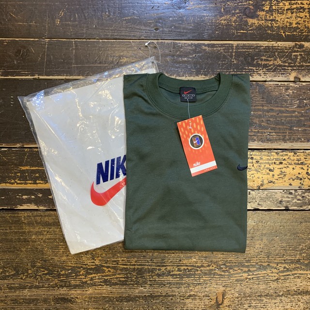 Deadstock 90s Nike ナイキ 無地 半袖 Tee L オリーブ アメリカ製 Desert Snow Chiba