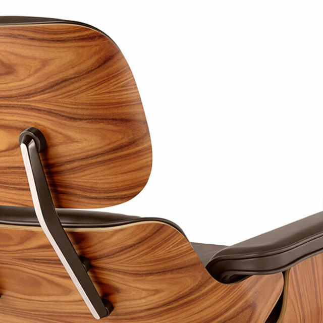 イームズラウンジチェア オットマン シェル ウォールナット 張地 皮革 ブラック ハーマンミラー Hermanmiller 正規品 Echizen Galo