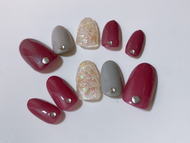 ワインレッド系ネイル Chii S Nail