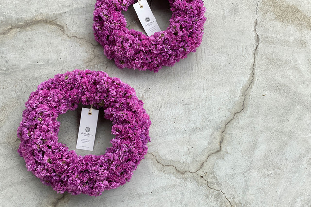 Statice Wreath Pink 04 | スターチスリース