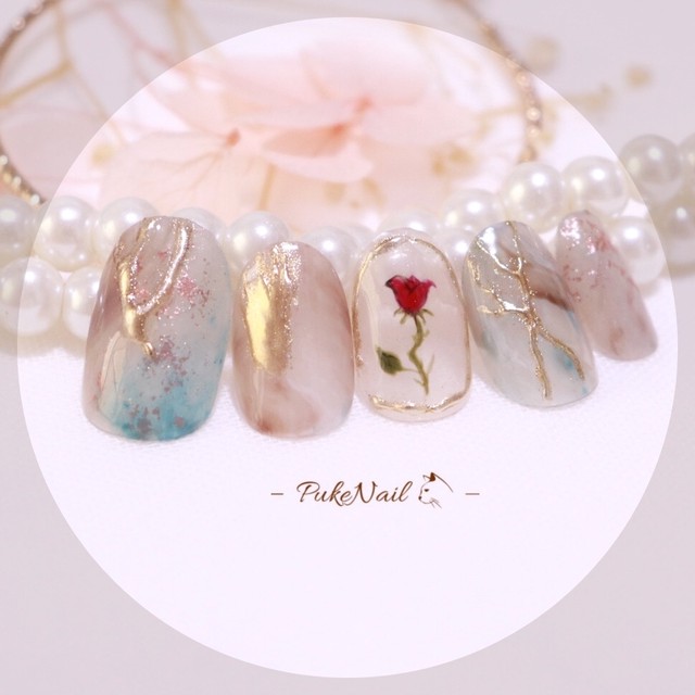 Pukeネイル No 367 バラ ニュアンス ミラー 大人気 オフィス ネイルチップ ネイルチップ つけ爪 購入ならpuke Nail