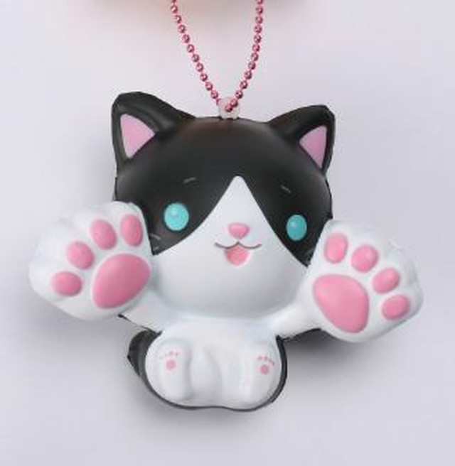 No 5753 スクイーズ 猫グッズ やわらか ネコちゃん マスコット 肉球 が ぷにぷに Cat 子ネコ ハチワレ Next Dream