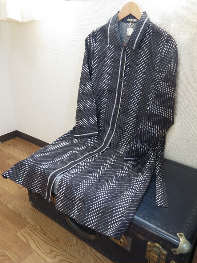 ドット柄ポリエステルワンピース黒 古着レトロヴィンテージ80s Oldop Jp 国内循環古着屋ワンピース支店