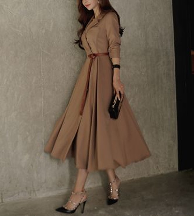 大きいサイズ ワンピース 大きいサイズ ロングワンピース ロングワンピ フレアワンピース 膝丈 オフィス ワンピース 大人 ミモレワンピース 通勤 ワンピース Jm8027 Dress No Sato