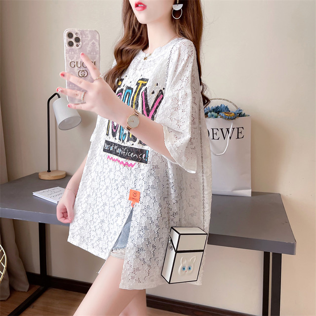 韓国風オーバーサイズレディース半袖tシャツ風ワンピース 21夏女子大学生コーディネート おしゃれ女子セクシーtシャツ インスタ風女子 おしゃれレディースtシャツ風ワンピース Top Asia Street