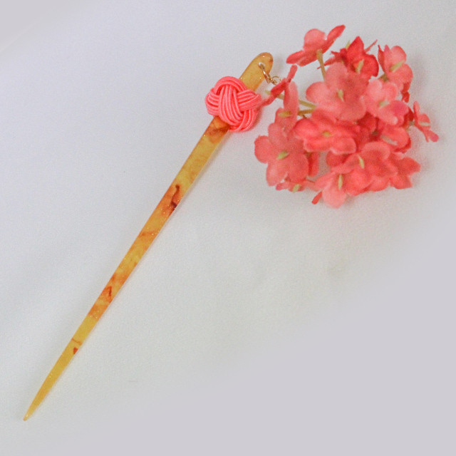 【suifuyouコラボ商品】金木犀と玉結びのかんざし(現品限り)