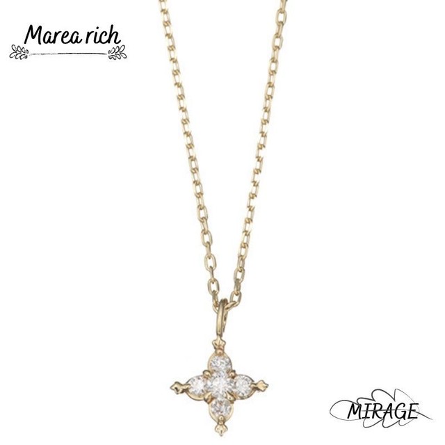 246 マレアリッチ K10 ダイアモンド スターモチーフ ネックレス Precious Star Miraselect