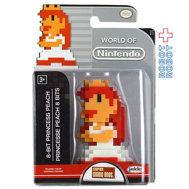 ワールドオブニンテンドー Series 2 7 スーパーマリオ 8ビット ピーチ姫 2 5インチアクションフィギュア Robotrobot