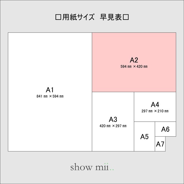 Size オプション ポスター印刷サービス Show Mii