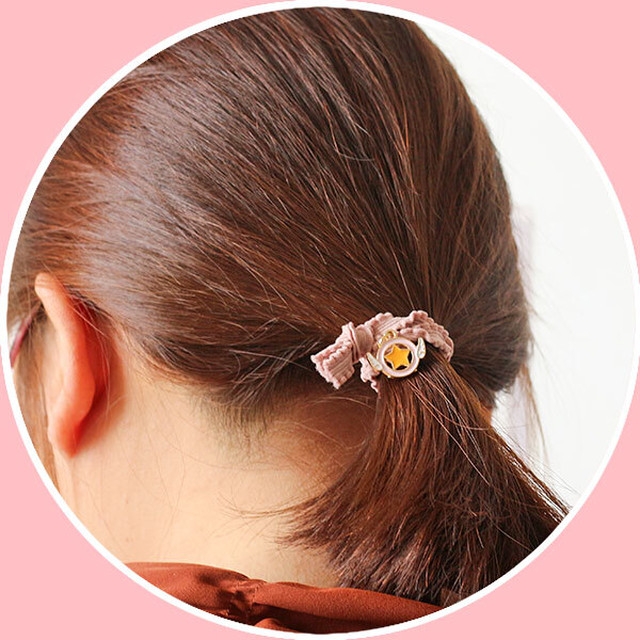 ヘアゴム ゆめかわ ツイストバンド 女の子 ヘアアクセサリー ガール 髪飾り 髪留め ブレスレット リストバンド C0318 Humming K