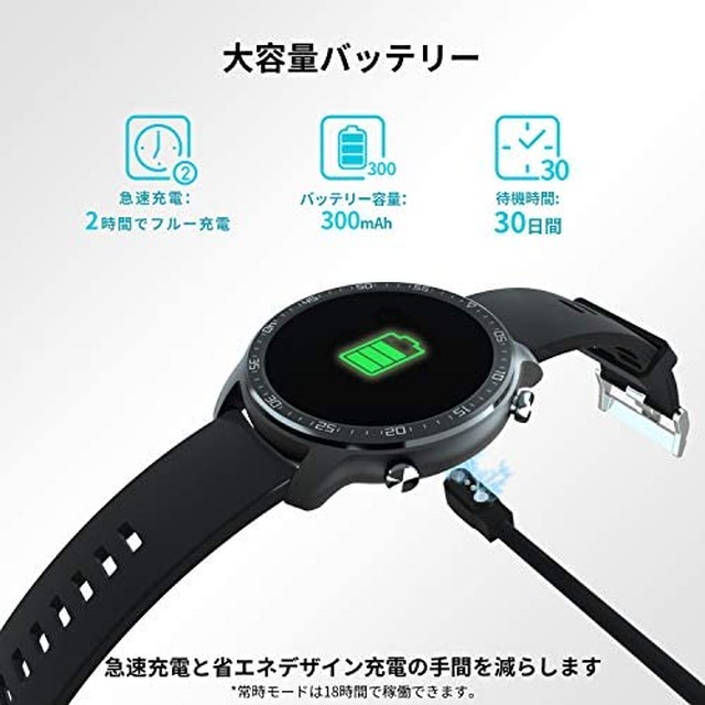 Jpcs Yirsur スマートウォッチ 活動量計 腕時計 万歩計 着信通知 音楽制御 Ip68レベル防塵防水 メンズ レディース Iphone Android対応 日本語対応 ブラック Az Japan Classic Store