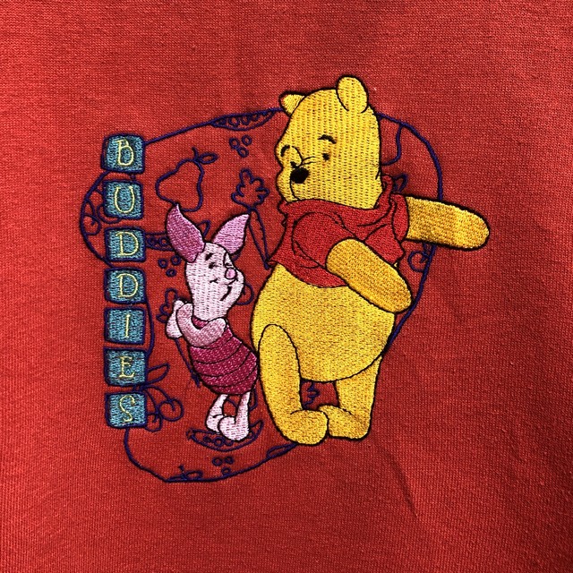 アメリカ古着 くまのプーさん ピグレット 刺繍 Disney Us古着 Pooh キャラクター古着専門店エバレット