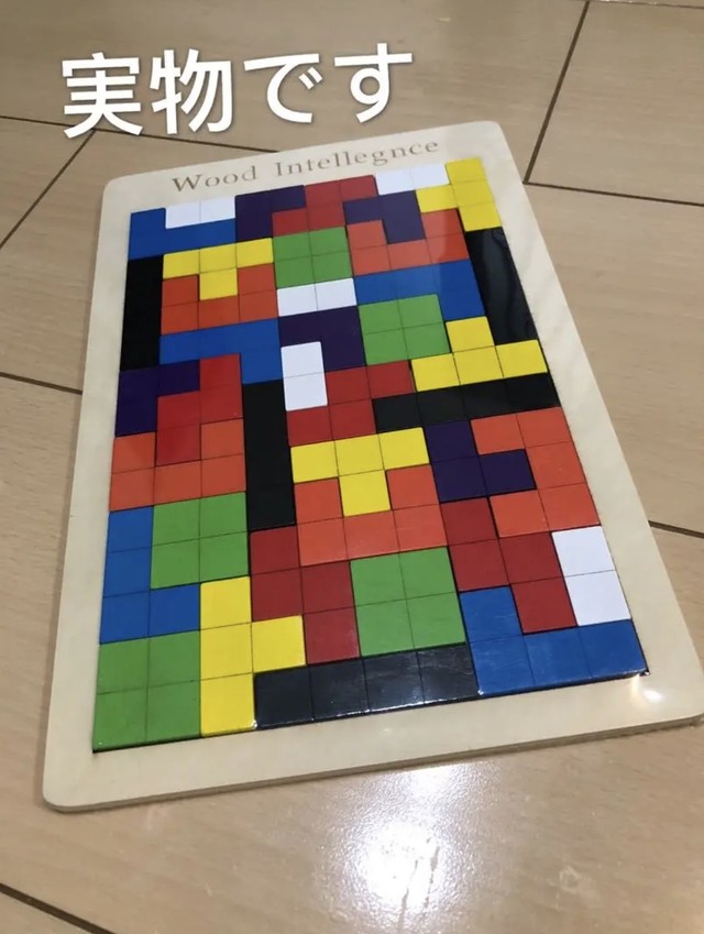 木製テトリスパズル ブロック 知育玩具 モンテッソーリ教育 教具 Mirai