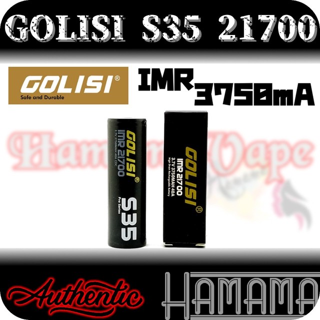 国内発送 送料無料 正規品 Golisi S35 Imr 3750mah Hamama Vape Hamamavape ベイプ 電子たばこ 電子タバコ Rba リチウムイオン電池 フラットトップ バッテリー 並行輸入販売 Vapeショップ Hamama Vape Hamamavapeクローン Rda Rta Rdta