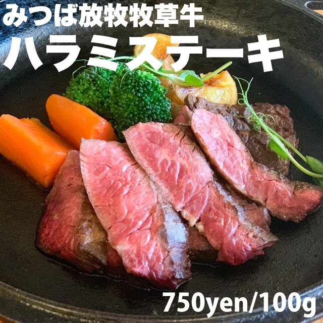 ハラミステーキ0g みつば放牧牧草牛 瞬間冷凍 Nz産 Goodgoodmeat グッドグッドミート 牧草牛 あか牛 阿蘇牧草 和牛 放牧豚 骨付きbbq肉の通販