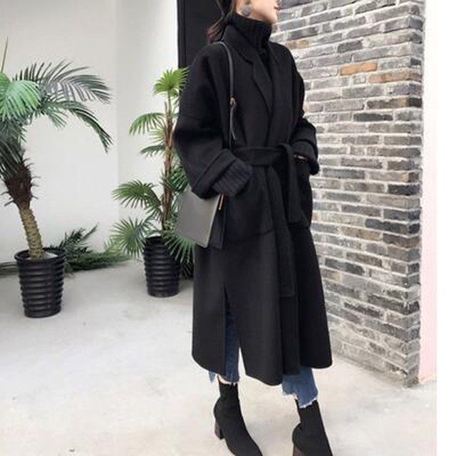 全3色 アウター ウール コート レディース 冬 カジュアル おしゃれ ウールコート チェスターコート ロング丈 無地 定番 上品 きれいめ ゆったり オフィス 通勤 普段着 大きいサイズ ブラック 黒 ブラウン ベージュ Xl 代 30代 40代 50代 Like Fashion