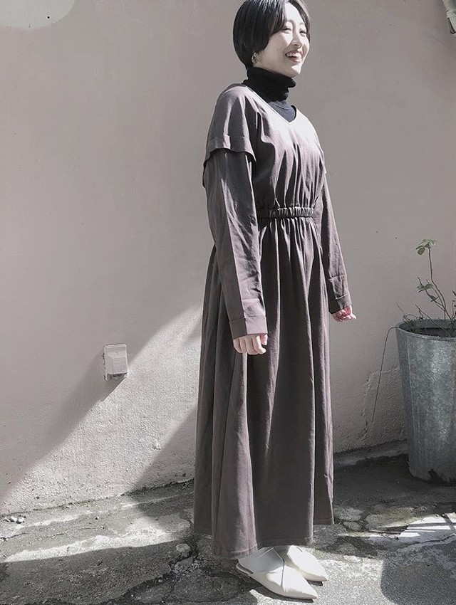 ブラウンワンピース アネモネ オオス