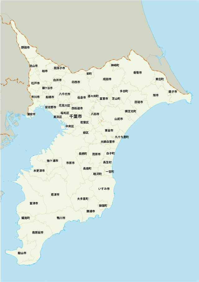 都道府県市町村わけ白地図 カラー画像jpg 1280px 地図素材ならmap Data Store 地図データ 白地図の販売