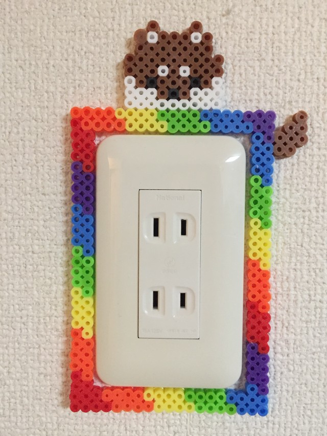 アイロンビーズ 動物モチーフ スイッチカバー Iron Beads Animal Switch Cover Polaris